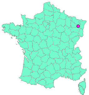 Localisation en France de la geocache Badonviller 2 - Mémorial 39/45