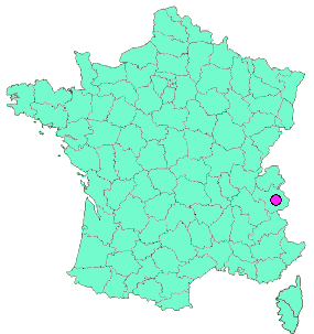 Localisation en France de la geocache Entre cimes et vallées