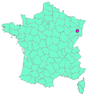 Localisation en France de la geocache Blason de La Bresse