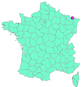 Localisation en France de la geocache Commune de Grosbliederstroff