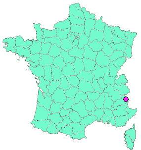 Localisation en France de la geocache ROCHEBRUNE : on the top