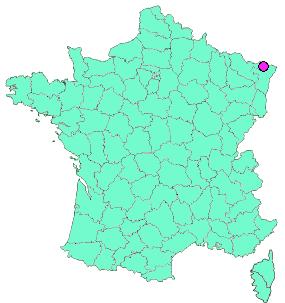 Localisation en France de la geocache Notre Dame des Bois d´ Erbsenthal