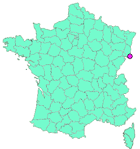 Localisation en France de la geocache Réservoir d'eau d'Hagenthal