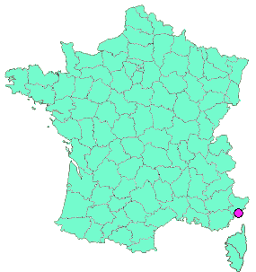 Localisation en France de la geocache Lou Géoucachiou Nissart (LXI) - Novembre 2017 