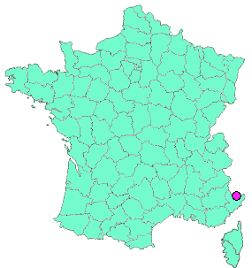 Localisation en France de la geocache Vallon des Lacs Bessons