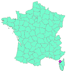 Localisation en France de la geocache Spanu Le Denti