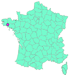 Localisation en France de la geocache Fontaine de Ouennec