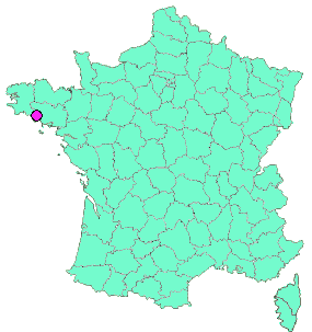 Localisation en France de la geocache Tro Lann-Bihoué #50 : Kerlebod