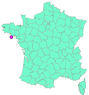 Localisation en France de la geocache Vue de Sauzon 2