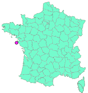 Localisation en France de la geocache - 018 - GR 80 - {SCS 18 - l'Ile d'Yeu}