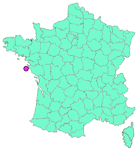Localisation en France de la geocache - 033 - GR 80 - {SCS 18 - l'Ile d'Yeu}