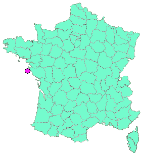 Localisation en France de la geocache - 114 - GR 80 - {SCS 18 - l'Ile d'Yeu}