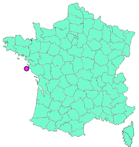Localisation en France de la geocache - 064 - GR 80 - {SCS 18 - l'Ile d'Yeu}