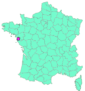 Localisation en France de la geocache Campagne monastérienne - IGD 2013 - Kerverner Raez