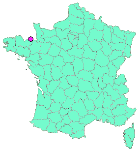 Localisation en France de la geocache GR34 Garde Guérin #1 - La pointe 