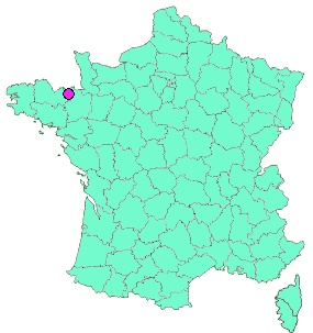 Localisation en France de la geocache Zone humide de Quévert