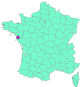Localisation en France de la geocache "U Express - Bourgneuf-en-Retz