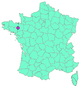 Localisation en France de la geocache #104. Cirque régional de Bretagne [ELFE 15]