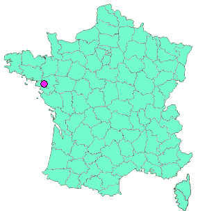 Localisation en France de la geocache Gare de Savenay n°2 près de l'abri WW2 (SGM 39-45)