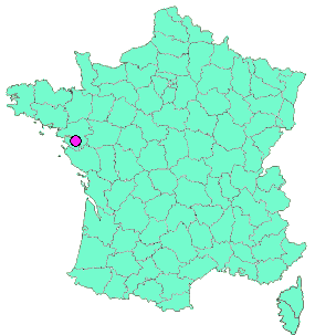Localisation en France de la geocache 7 - Bouaye Ouest