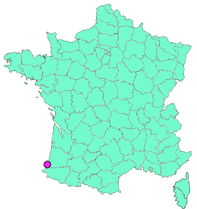 Localisation en France de la geocache STATION BALNEAIRE DE CAPBRETON