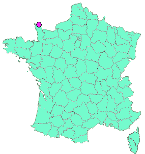 Localisation en France de la geocache Digosville-la croix Perrinot