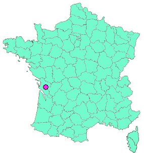 Localisation en France de la geocache GARE DE SAINTES