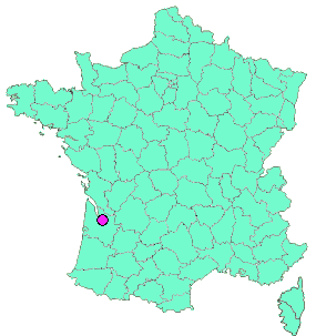 Localisation en France de la geocache Code Emile - Gironde - 07 - Lieux de Gironde