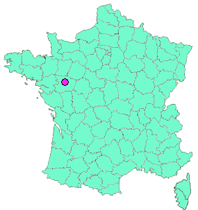 Localisation en France de la geocache event 11/11/11 à 11.11@AngersFR parcours d'audace