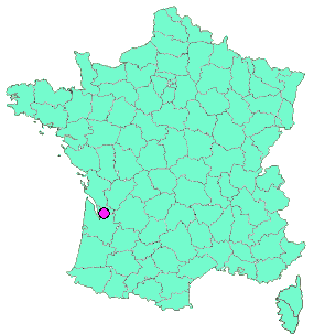 Localisation en France de la geocache C&C33 - Cache without Charge [PizzaEdition]
