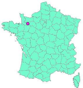 Localisation en France de la geocache Chemin pedestre 2