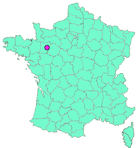 Localisation en France de la geocache # 1 - Circuit de St Christophe du Luat N°1