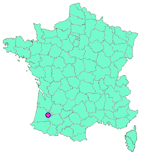 Localisation en France de la geocache Stade de foot saint justin N°3