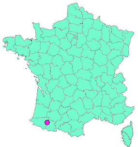 Localisation en France de la geocache ESPOEY, un village béarnais