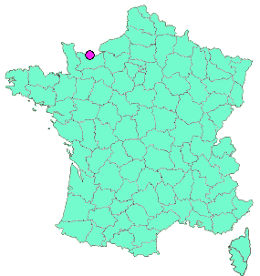 Localisation en France de la geocache #22 - Avent 2016 - Tailleville - Hirondelles