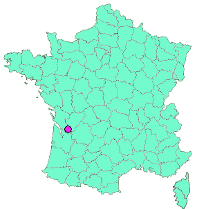 Localisation en France de la geocache Lavoir de Chevanceaux