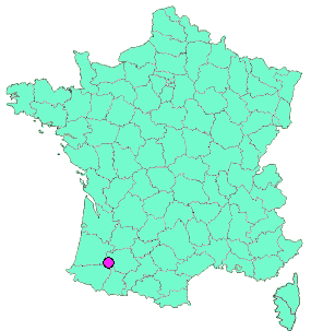 Localisation en France de la geocache Le Menhir de Maumusson-Laguian
