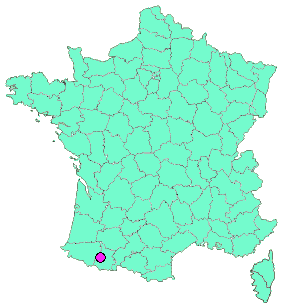 Localisation en France de la geocache "Mini Multi Lourdaise"