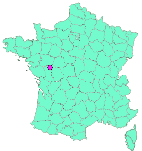 Localisation en France de la geocache La porte de luzay 