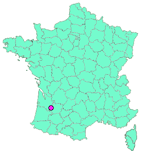 Localisation en France de la geocache  [GTAQ-08] 39 - Le P.T.T. - Eglise St-Jean-Baptise