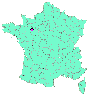 Localisation en France de la geocache #14 La forêt de Sillé-Le-Guillaume