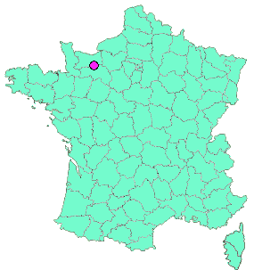 Localisation en France de la geocache Commune du Calvados : Crocy