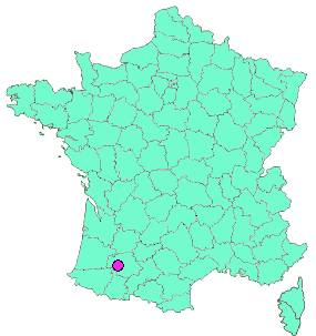 Localisation en France de la geocache [Bonus] LUPIAC Village natal de d'ARTAGNAN Bis