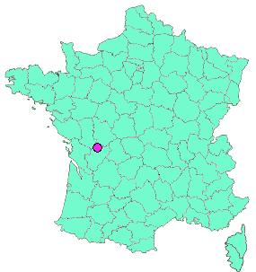 Localisation en France de la geocache Eglise de Ruffec
