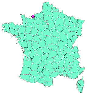 Localisation en France de la geocache Challenge des cents