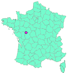 Localisation en France de la geocache dercé