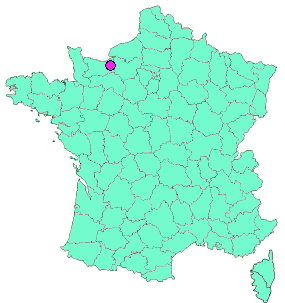 Localisation en France de la geocache La source Saint Méen