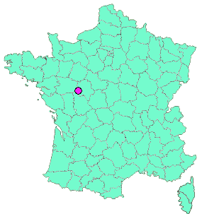 Localisation en France de la geocache CHINON: La Gare, Terminus