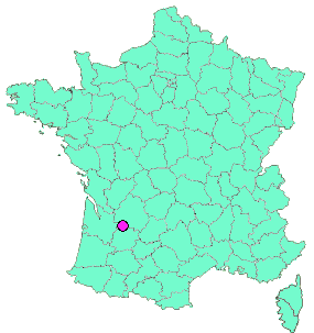 Localisation en France de la geocache Le Vignaud