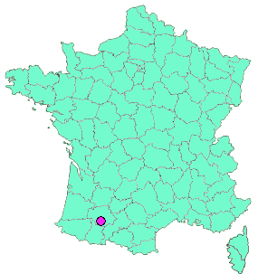 Localisation en France de la geocache Sentier de Raphaël 13, Vue sur Mirande